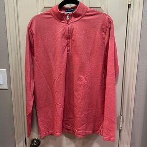 Peter Millar Collection Coral Quarter Zip Pullover Size XL